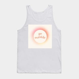 go outside gradient orb Tank Top